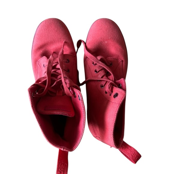 Gently Worn Dr. Martens Red Canvas Boots | Women’s Size 7 - Picture 8 of 8